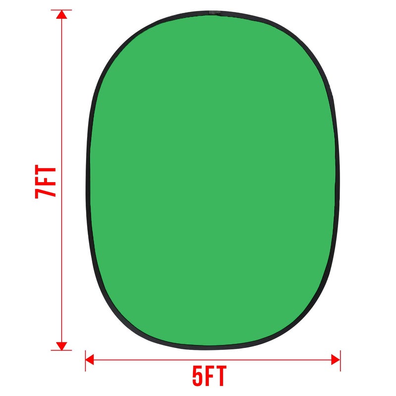 Koopro 5â€™Ã—7â€™ Collapsible Twist Background Double-Sided Pop Up Flex Backdrops Chroma Blue & Green Portrait Screen Professional Video Photography and Television Studio Props with Carrying Case - Image 2